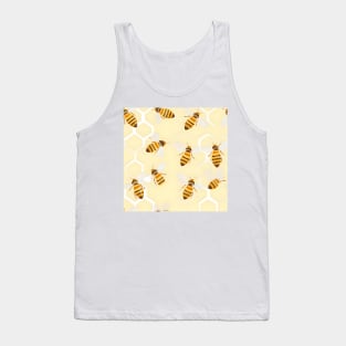 Honeycomb and Bee Pattern 12 Tank Top